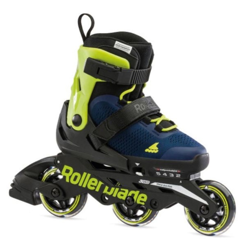 Rollerblade Microblade 3WD – Blue Royal/Lime 26 – 32