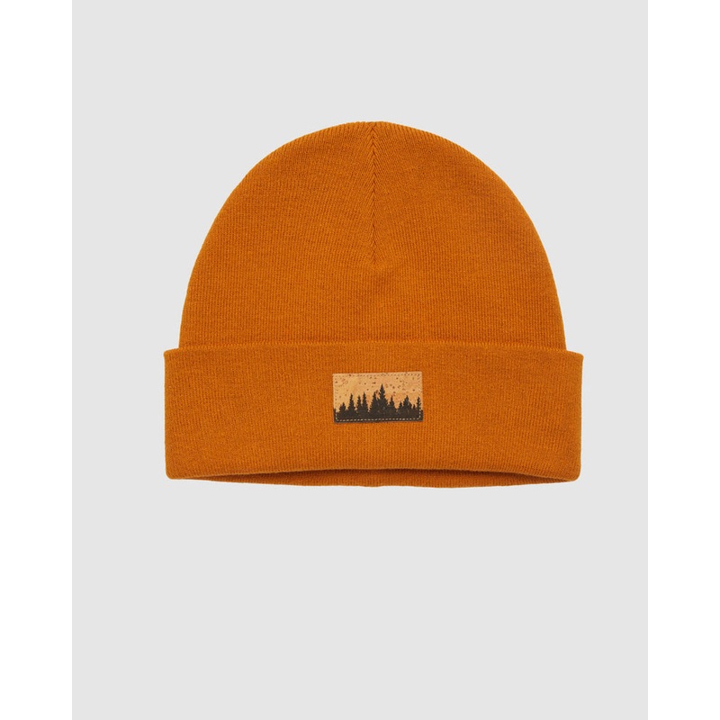 Tentree Kurt Juniper Patch Beanie BURNT CARAMEL CORK PATCH OS