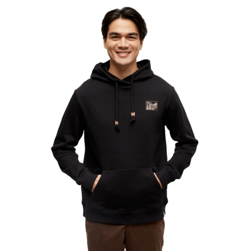 Tentree Men’s Etched Mountain Hoodie METEORITE BLACK BIRCHWOOD S