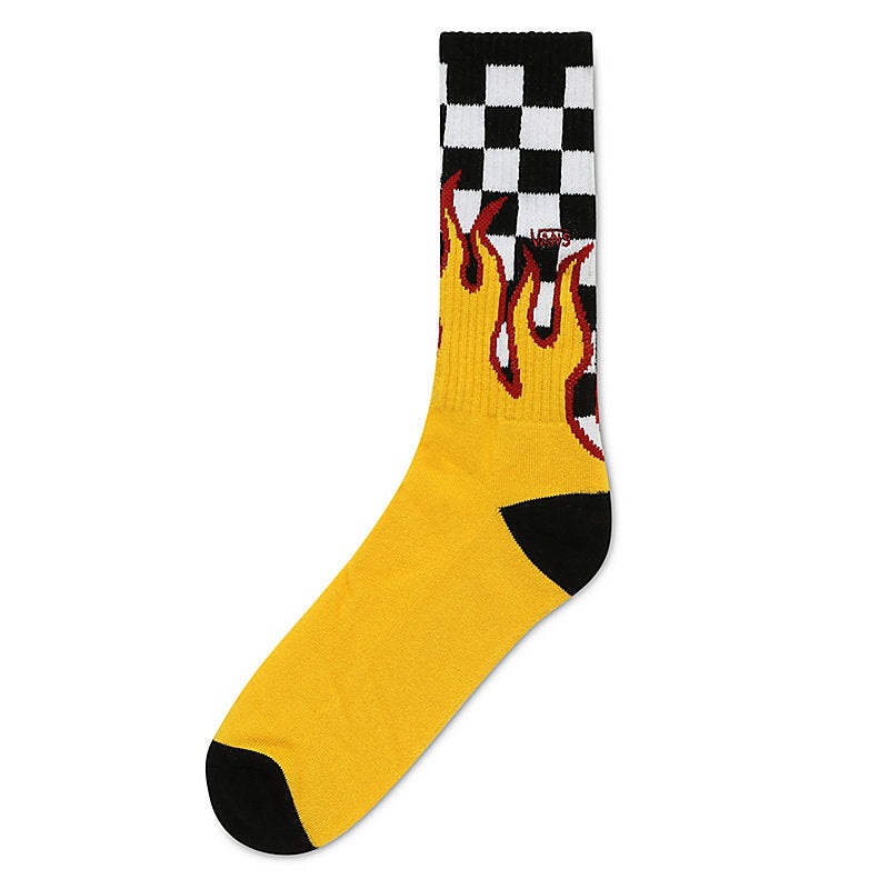 Flame Crew Sock BLACK/WHITECHECK/FLAME OS
