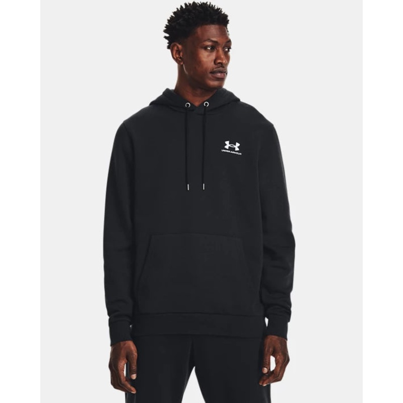 Men’s Essential Fleece Hoodie BLACK/WHITE S