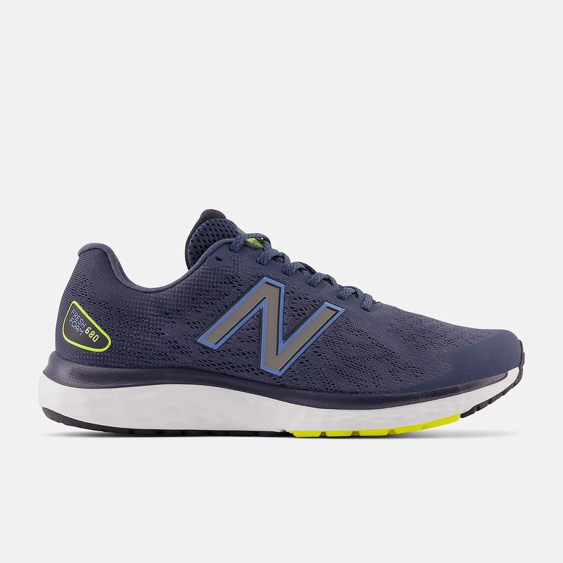 Men’s Fresh Foam 680v7 Running Shoes NAVY/YELLOW REGULAR 7