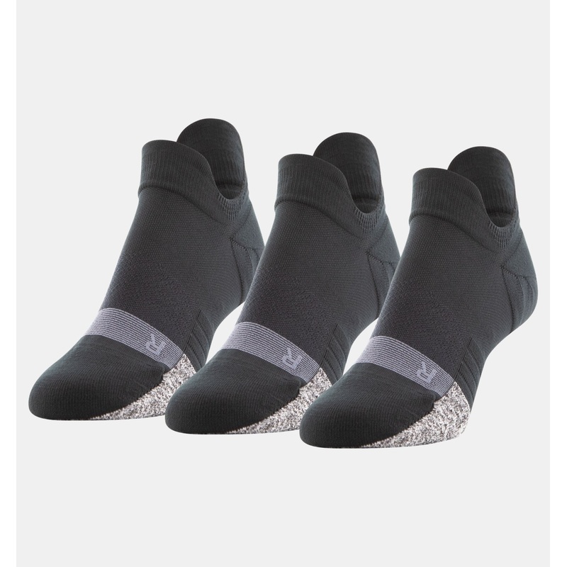 Women’s Breathe No Show 3-Pack Socks BLACK/GREY M
