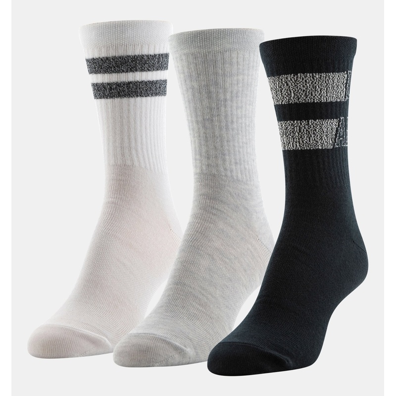 Women’s Essential Crew 3-Pack Socks BLACK/GREY/WHITE M