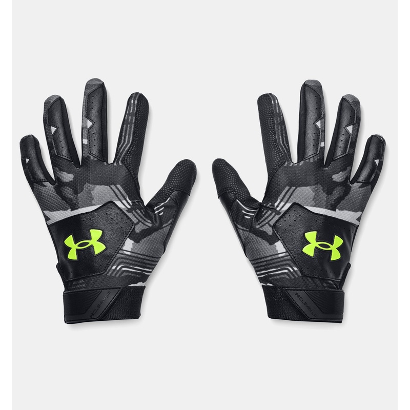 Clean Up 21 Culture Men’s Batting Gloves BLACK/BLACK/HI VIS YELLOW S