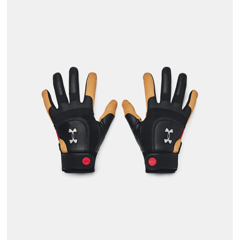 Harper Hustle Kids Batting Gloves BLACK/RED S